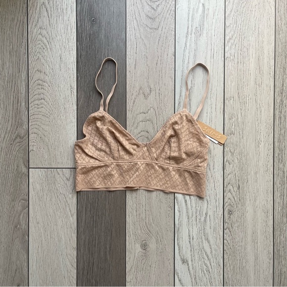Skims Tan Lace Longline Bralette - Picture 1 of 4